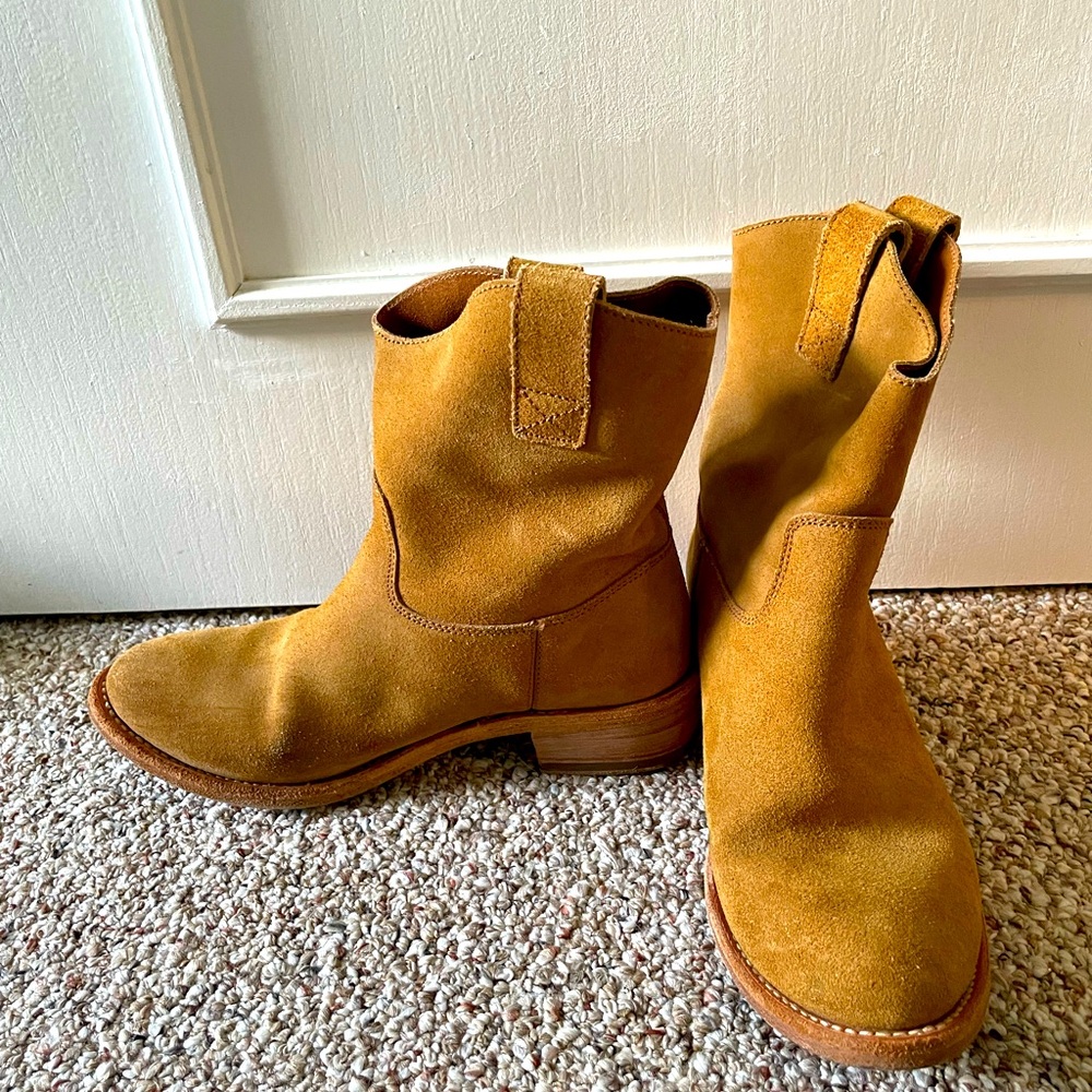 Sergio Rossi western boots suede yellow EU37.5